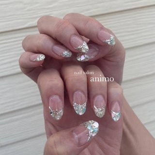 シェル埋め込みのネイルデザイン ネイルブック