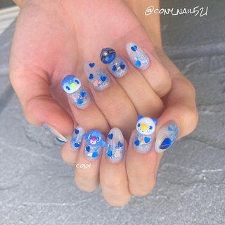 おすすめ順 水色 ブルー ポケモンネイルのネイルデザイン ネイルブック