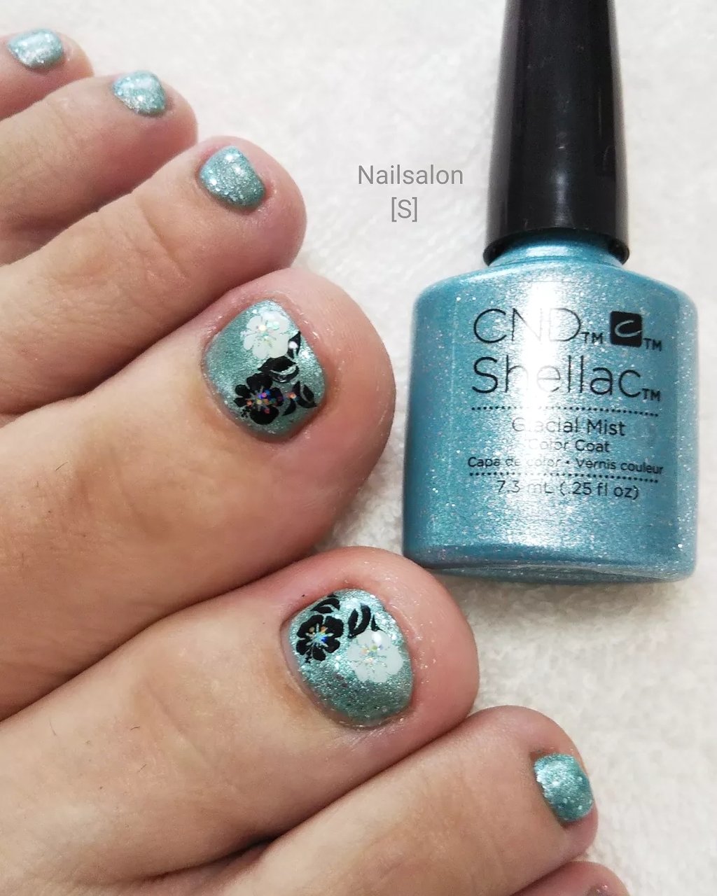 夏 フット ハイビスカス ショート スクエアオフ シェラックネイル専門店 S のネイルデザイン No ネイルブック