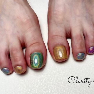 フットアートし放題💅✨ 
#ジェルネイル#ネイル#nail#シンプル#持ち込みアート#天王寺#阿倍野#プライベートサロン#ネイルサロン#春夏ネイル#春ネイル#夏ネイル#水彩アート#アートし放題#定額デザイン#シンプル#ニュアンス#ニュアンスネイル#ちゅるんネイル#オフィスネイル#フィルイン一層残し#フィルイン#フットネイル#foot#hand#spring#summer#autumn#winter#privatesalon #春 #夏 #オールシーズン #フット #ユニコーン #カラフル #ジェルネイル #お客様 #Clarity Nail #ネイルブック