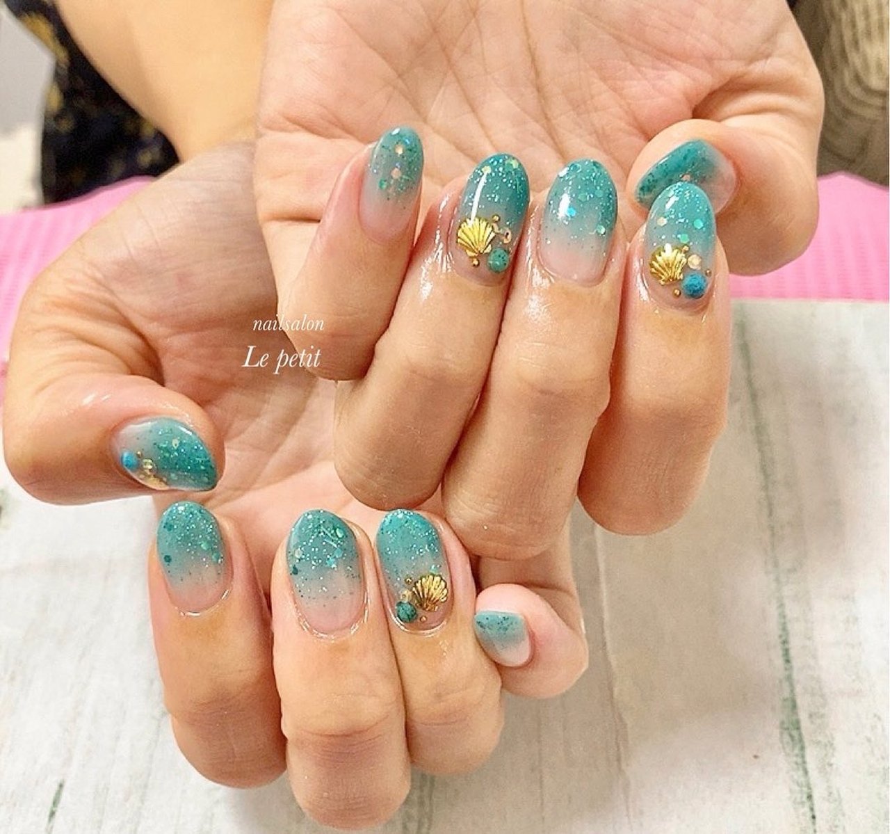 夏 海 リゾート 浴衣 ハンド Nailslon Le Petitのネイルデザイン No ネイルブック