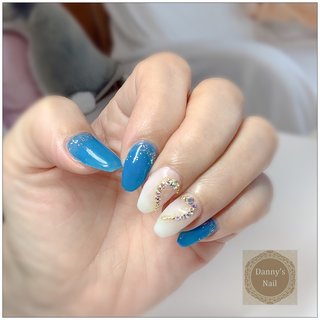 22年 新着順 ブルー 青 短い爪もok のネイルデザイン ネイルブック