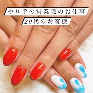 ウォーターケア付きのネイルデザイン ネイルブック