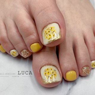 冬 押し花のネイルデザイン ネイルブック