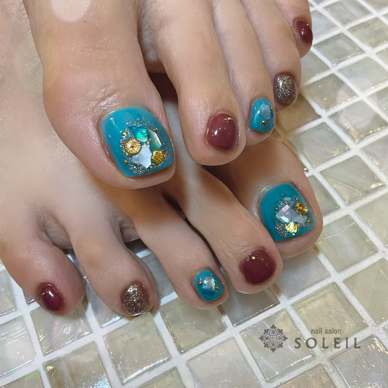 夏 旅行 海 リゾート フット Nail Salon Soleil ネイルサロン ソレイユ のネイルデザイン No ネイルブック