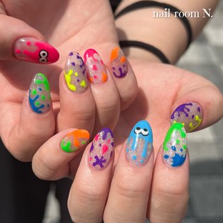 人気順｜キラキラネイル(キラキラ)/#スプラトゥーンネイルのネイル