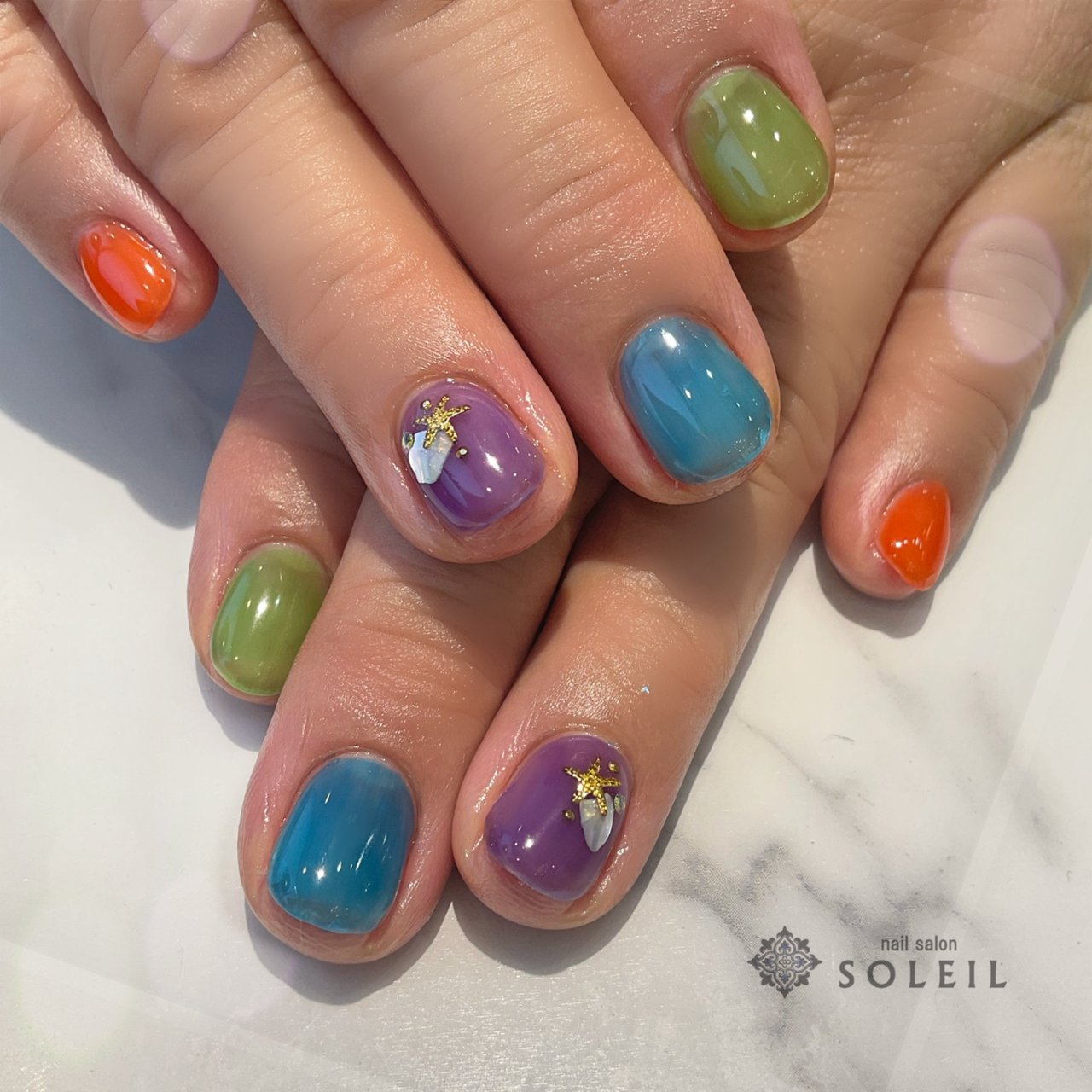 夏 海 リゾート デート ハンド Nail Salon Soleil ネイルサロン ソレイユ のネイルデザイン No ネイル ブック