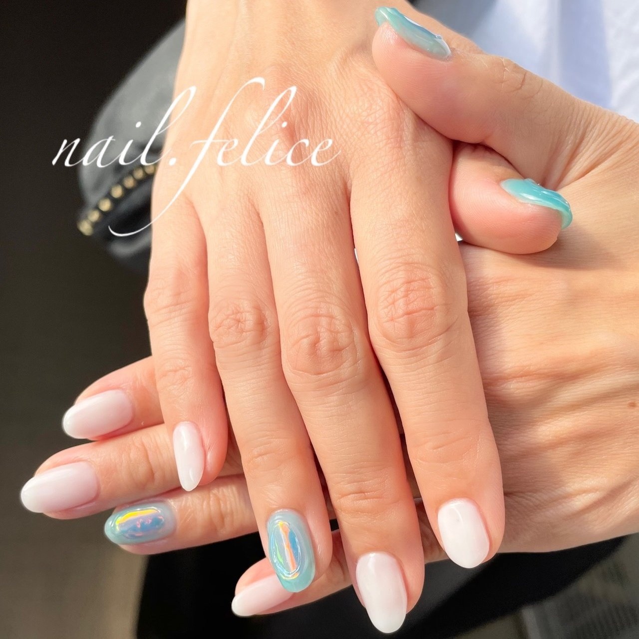 夏 海 リゾート ハンド シンプル Nail Feliceのネイルデザイン No ネイルブック