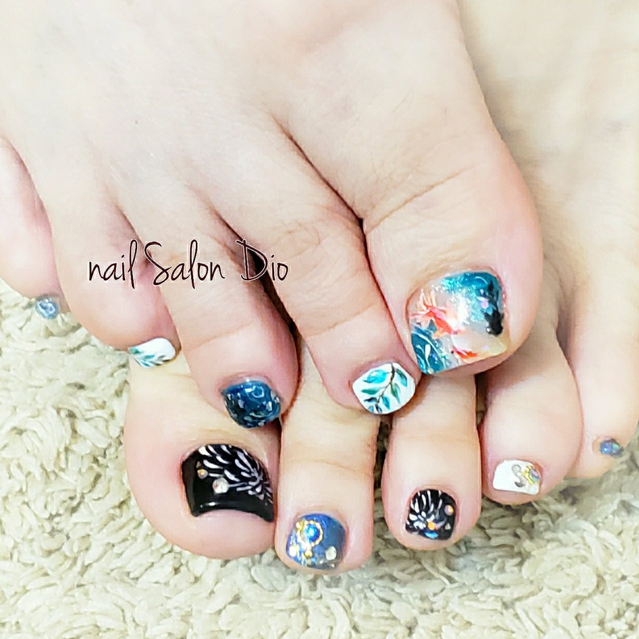 夏 海 リゾート 浴衣 フット Nail Salon Dioのネイルデザイン No ネイルブック