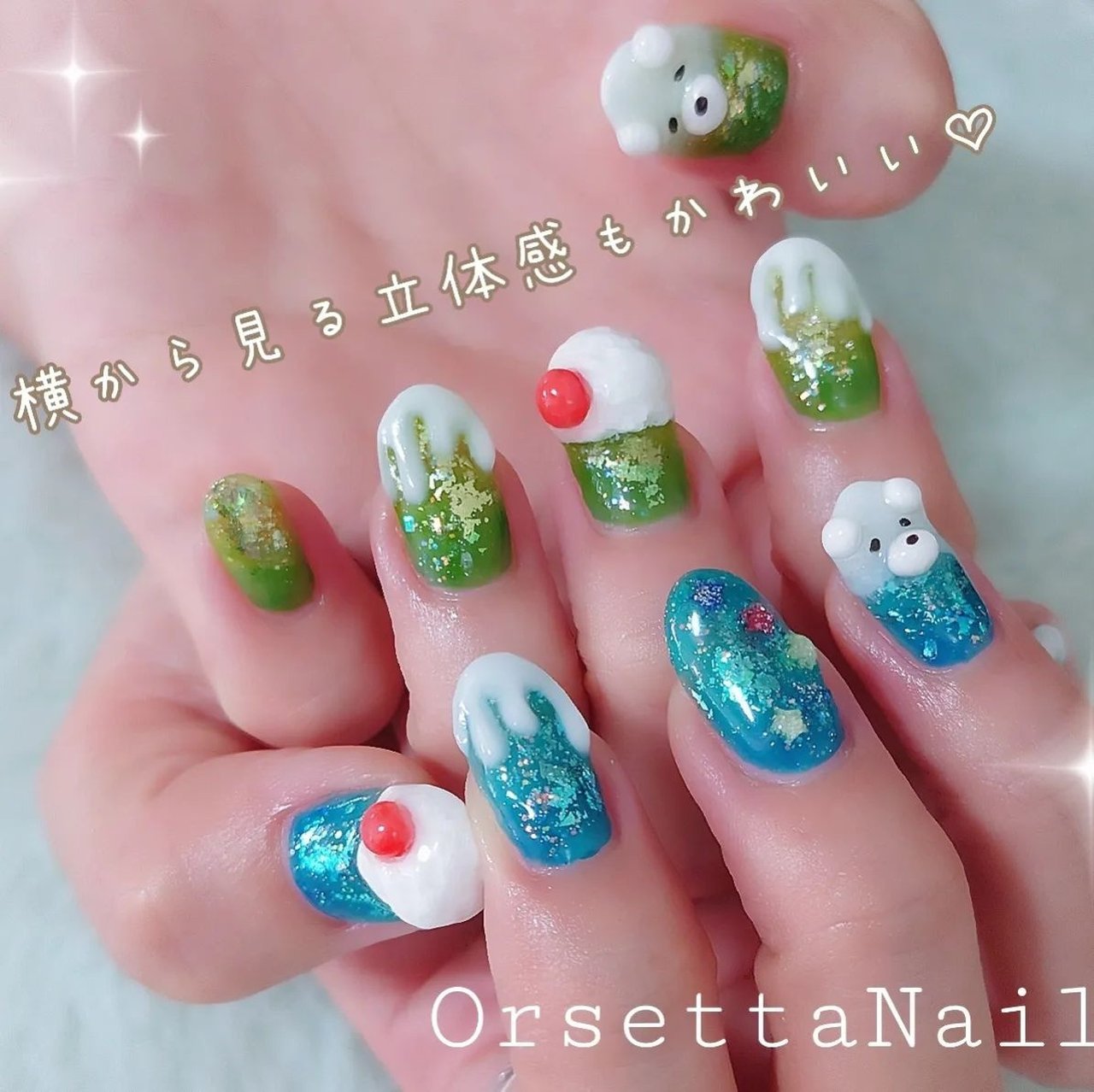 夏/パーティー/デート/女子会/ハンド - OrsettaNailのネイルデザイン