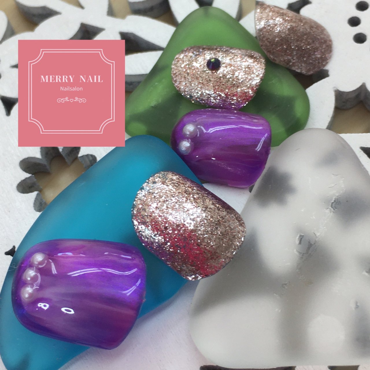 夏 オールシーズン リゾート デート フット ネイルサロンmerrynailのネイルデザイン No ネイルブック