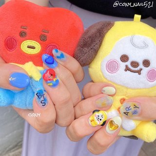人気順｜3D(エンボス/立体)/#BT21ネイルのネイルデザイン｜ネイルブック