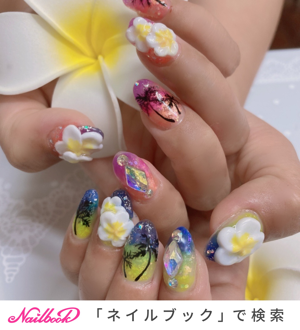 プルメリア トリプティックアート 120x90cm PLUMERIA JAPAN