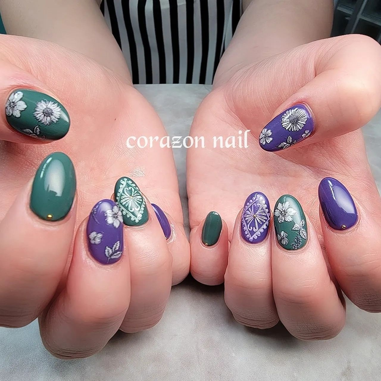 夏 秋 オフィス 女子会 ハンド 武蔵浦和 Corazon Nailのネイルデザイン No ネイルブック