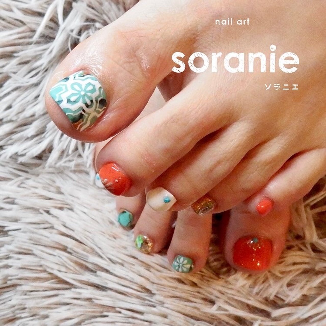 夏 海 リゾート フット ホワイト Mizumi Sorani E のネイルデザイン No ネイルブック