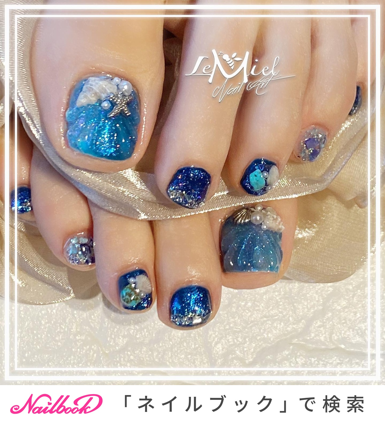 夏/海/リゾート/パーティー/フット - nail LeMielのネイルデザイン[No