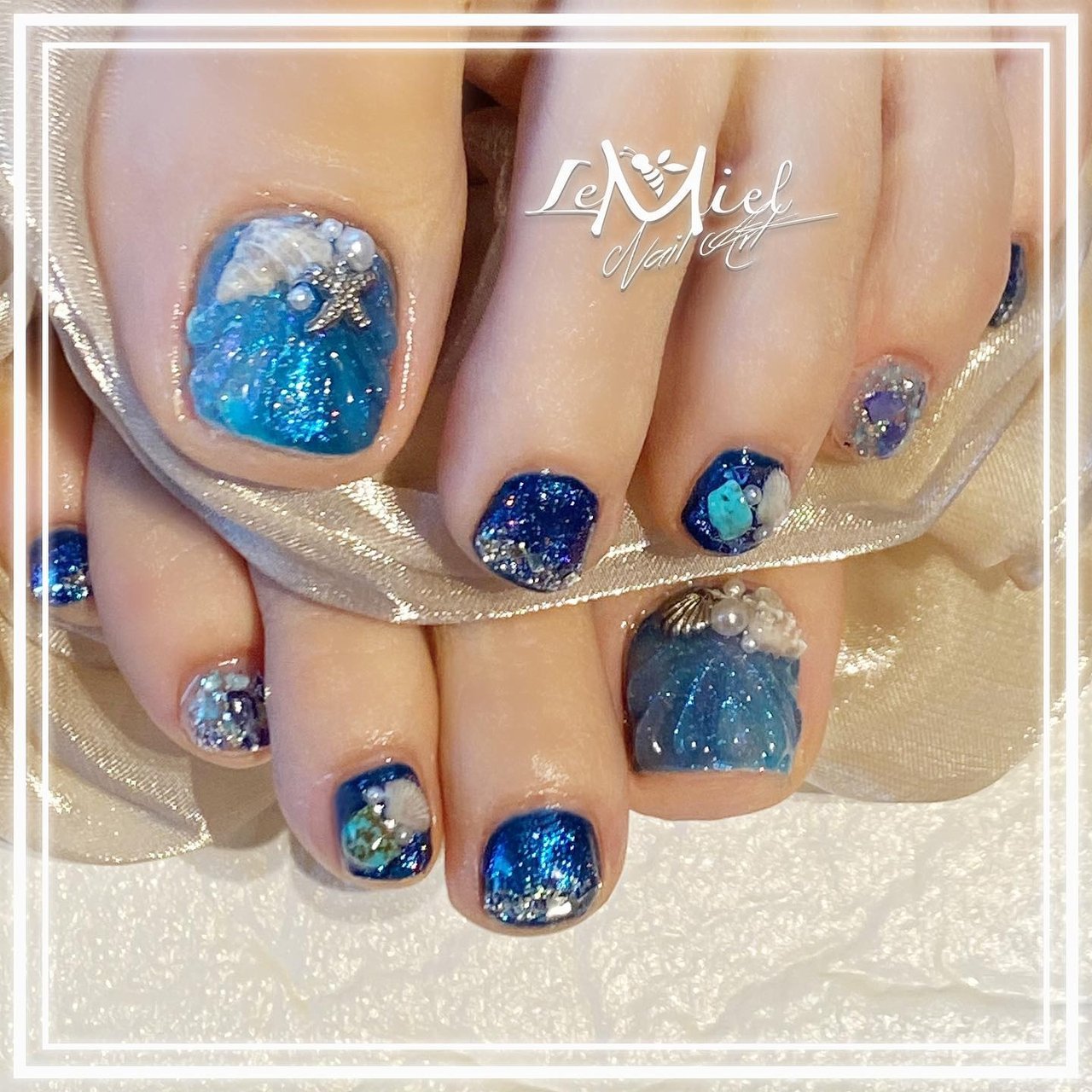 夏 海 リゾート パーティー フット Nail Lemielのネイルデザイン No ネイルブック