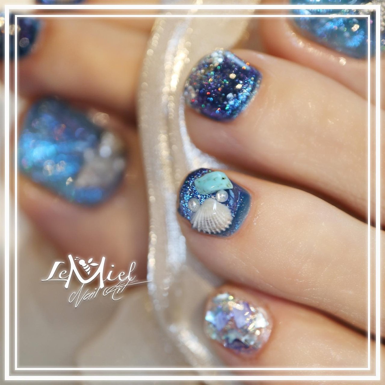夏/海/リゾート/パーティー/フット - nail LeMielのネイルデザイン[No