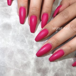 ロング/スクエア/クリア/ピンク/スカルプチュア - my NAILのネイル