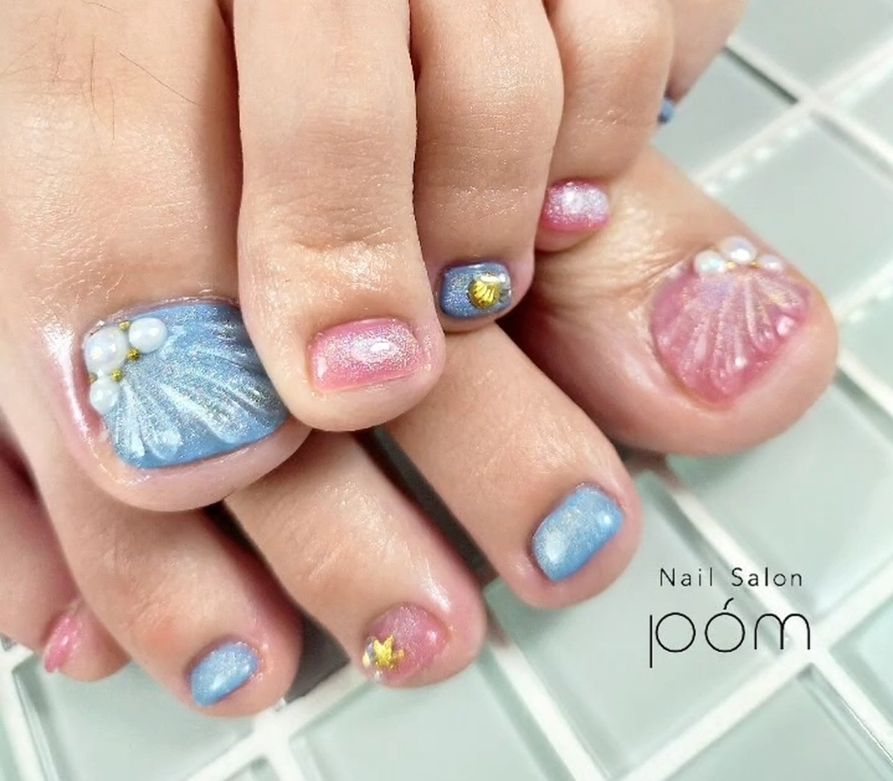 夏 海 リゾート 浴衣 フット Nail Salon Pomのネイルデザイン No ネイルブック