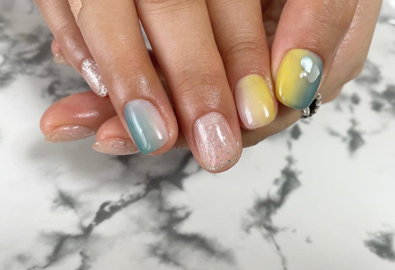 夏 パーティー デート 女子会 グラデーション Nailsalon Almaのネイルデザイン No ネイルブック