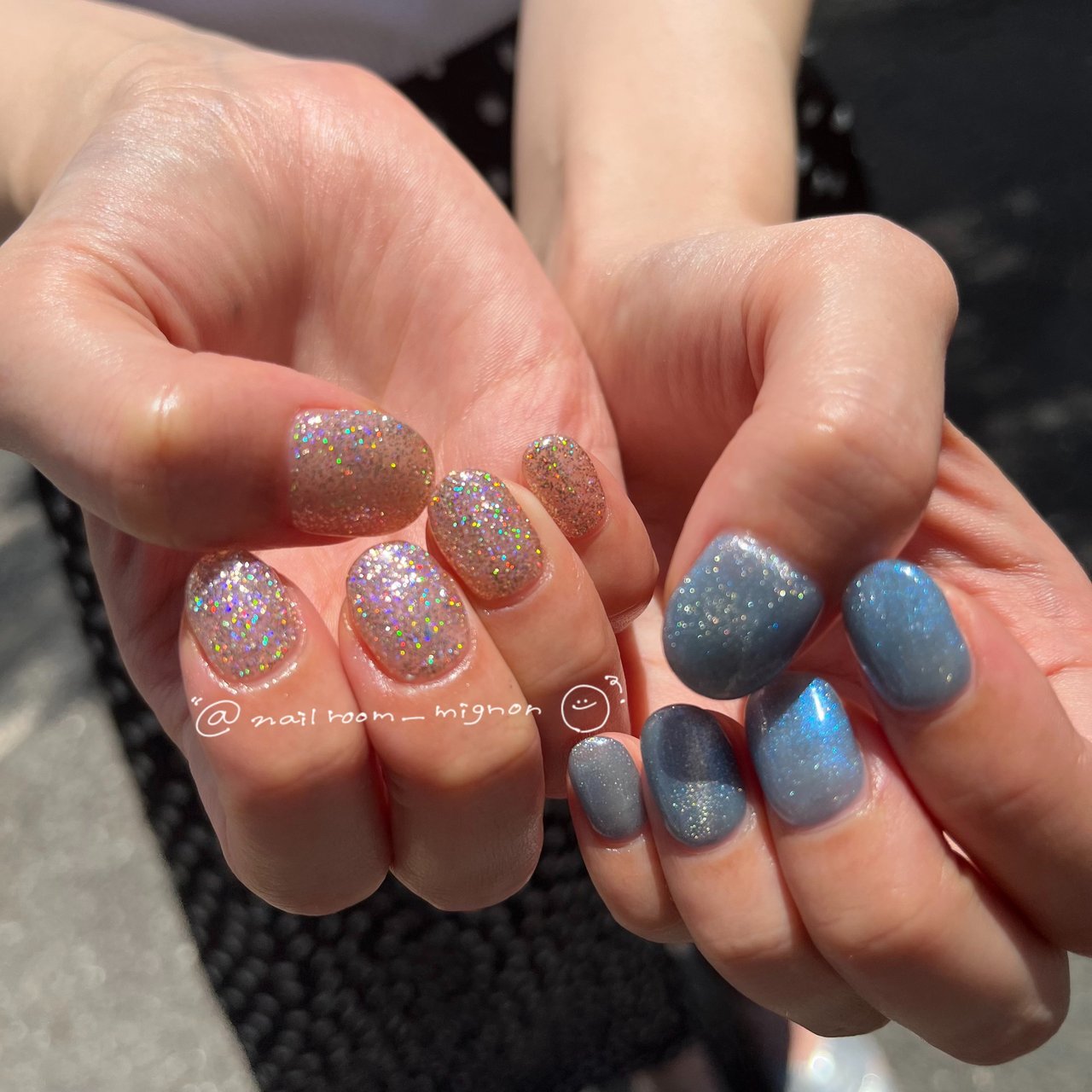 夏 ハンド ラメ ワンカラー マグネット Uchioのネイルデザイン No ネイルブック