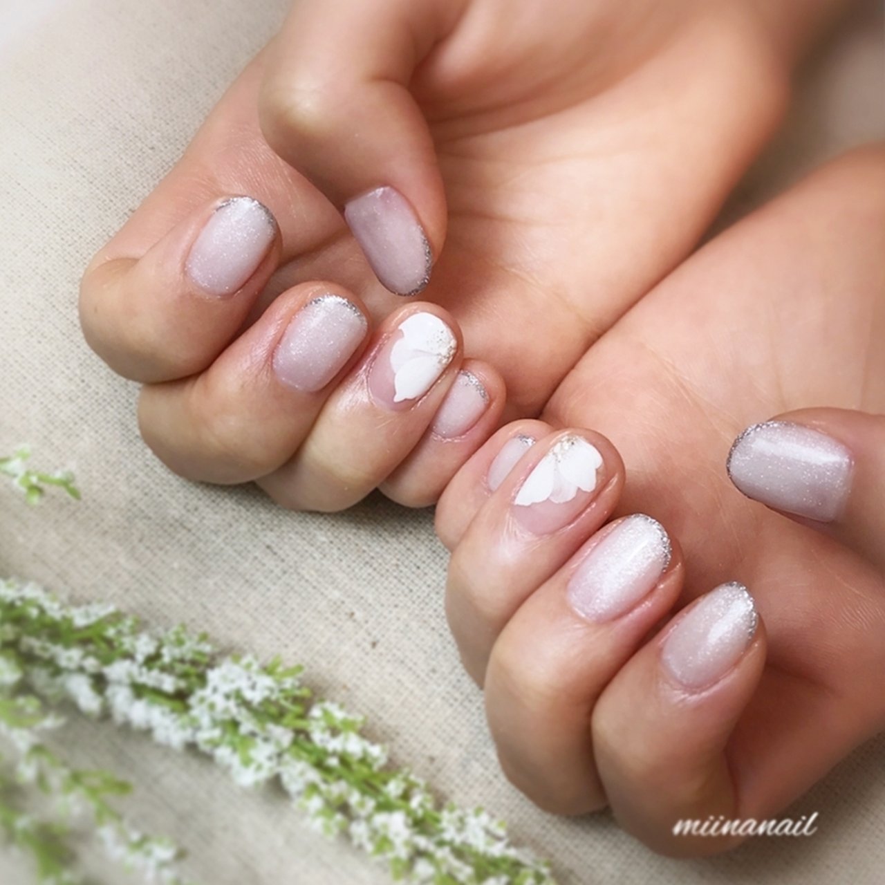 オールシーズン ブライダル ハンド フラワー ブローチ Miinanailのネイルデザイン No ネイルブック