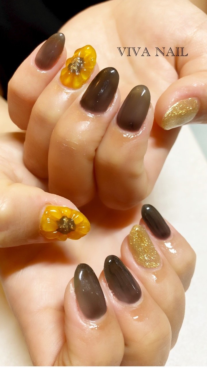 夏/オフィス/デート/ハンド/フラワー - viva_nail_fujiのネイル