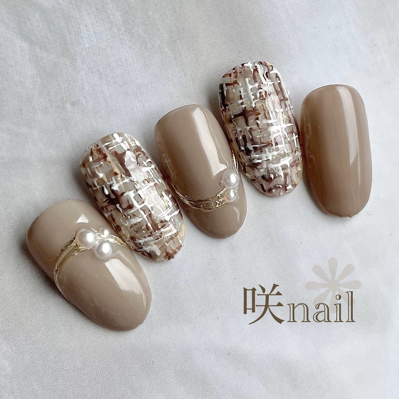 秋 オフィス デート 女子会 ハンド 咲nail サキネイル のネイルデザイン No ネイルブック