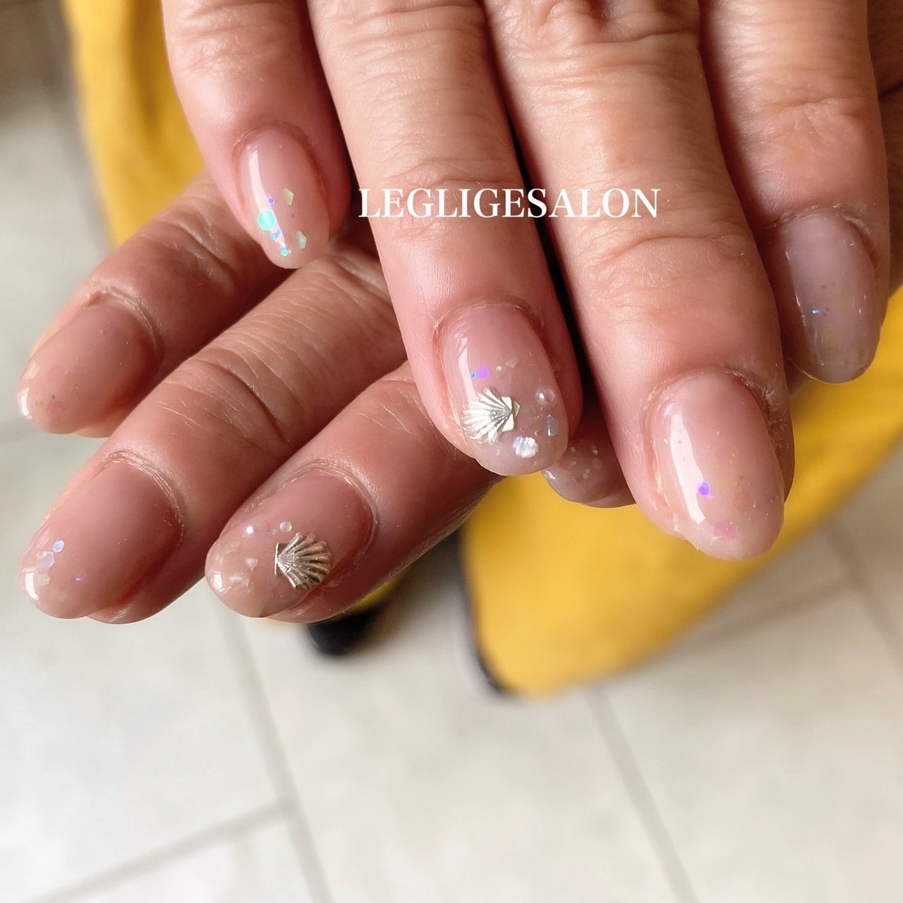 夏 オフィス ハンド シンプル ショート Leglige Salonのネイルデザイン No ネイルブック