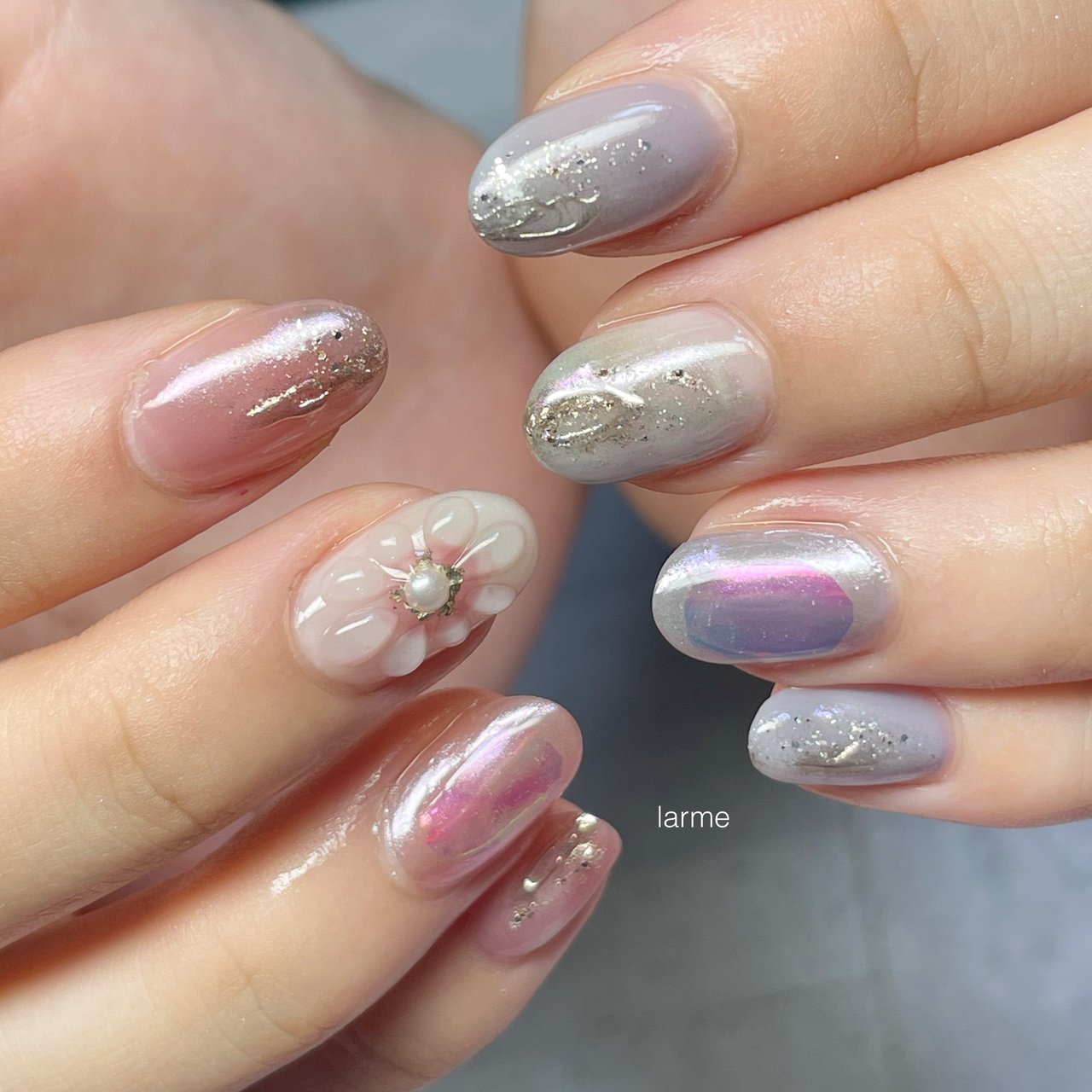 ハンド ピンク 水色 Nailroomlarmeのネイルデザイン No ネイルブック