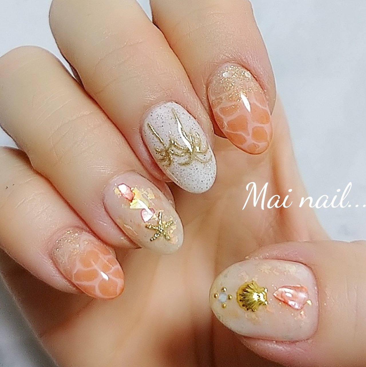 夏 海 リゾート ハンド グラデーション Mainailのネイルデザイン No ネイルブック