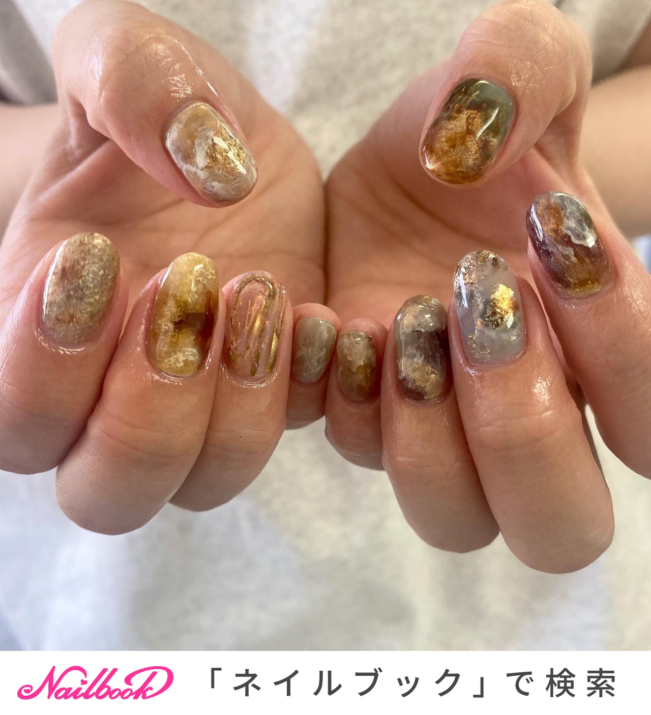 鉱物×淡色うるつやニュアンスネイルno148 salon 