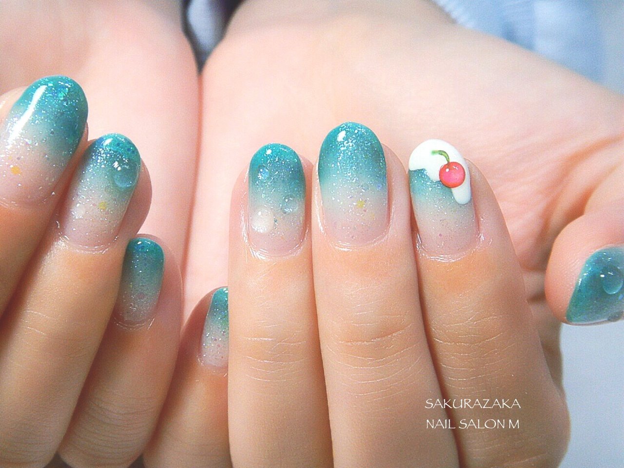 夏/海/リゾート/ハンド/ラメ - 桜坂ネイルサロンMのネイル