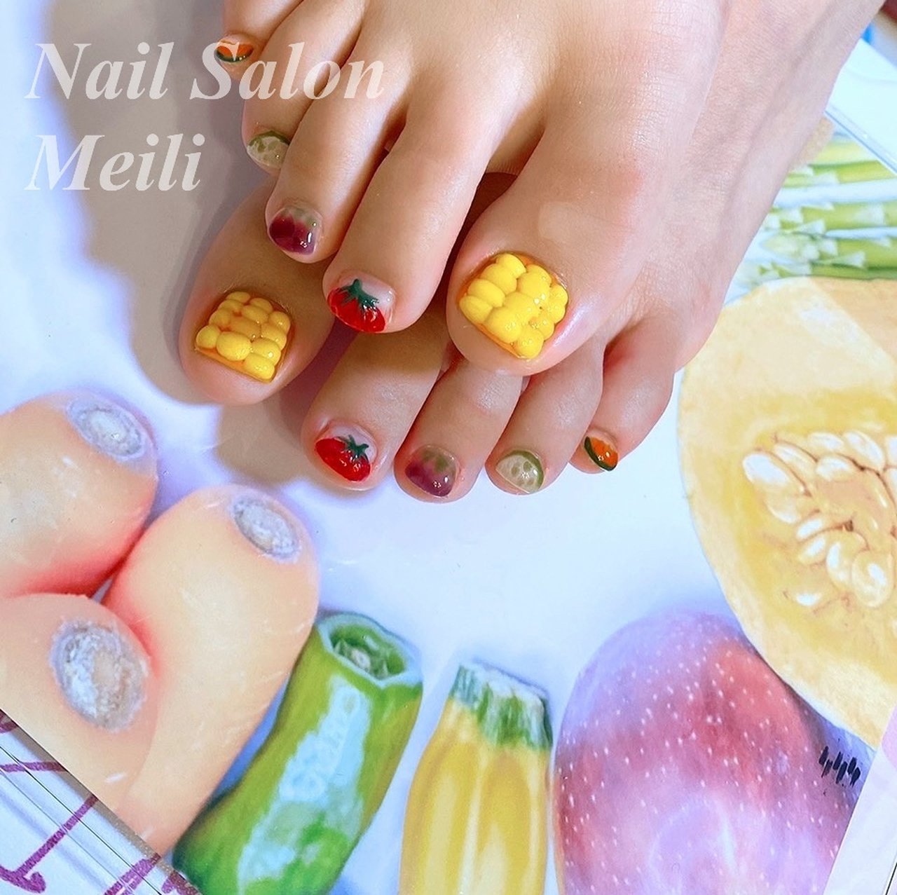 オールシーズン フット ミディアム ジェルネイル お客様 Nail Salon Meili 大宮駅西口のネイルデザイン No ネイルブック