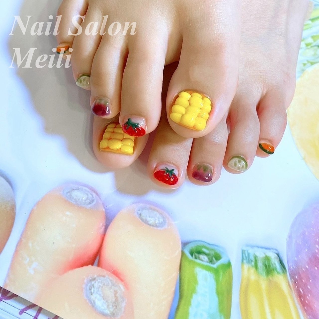 オールシーズン フット ミディアム ジェルネイル お客様 Nail Salon Meili 大宮駅西口のネイルデザイン No ネイルブック