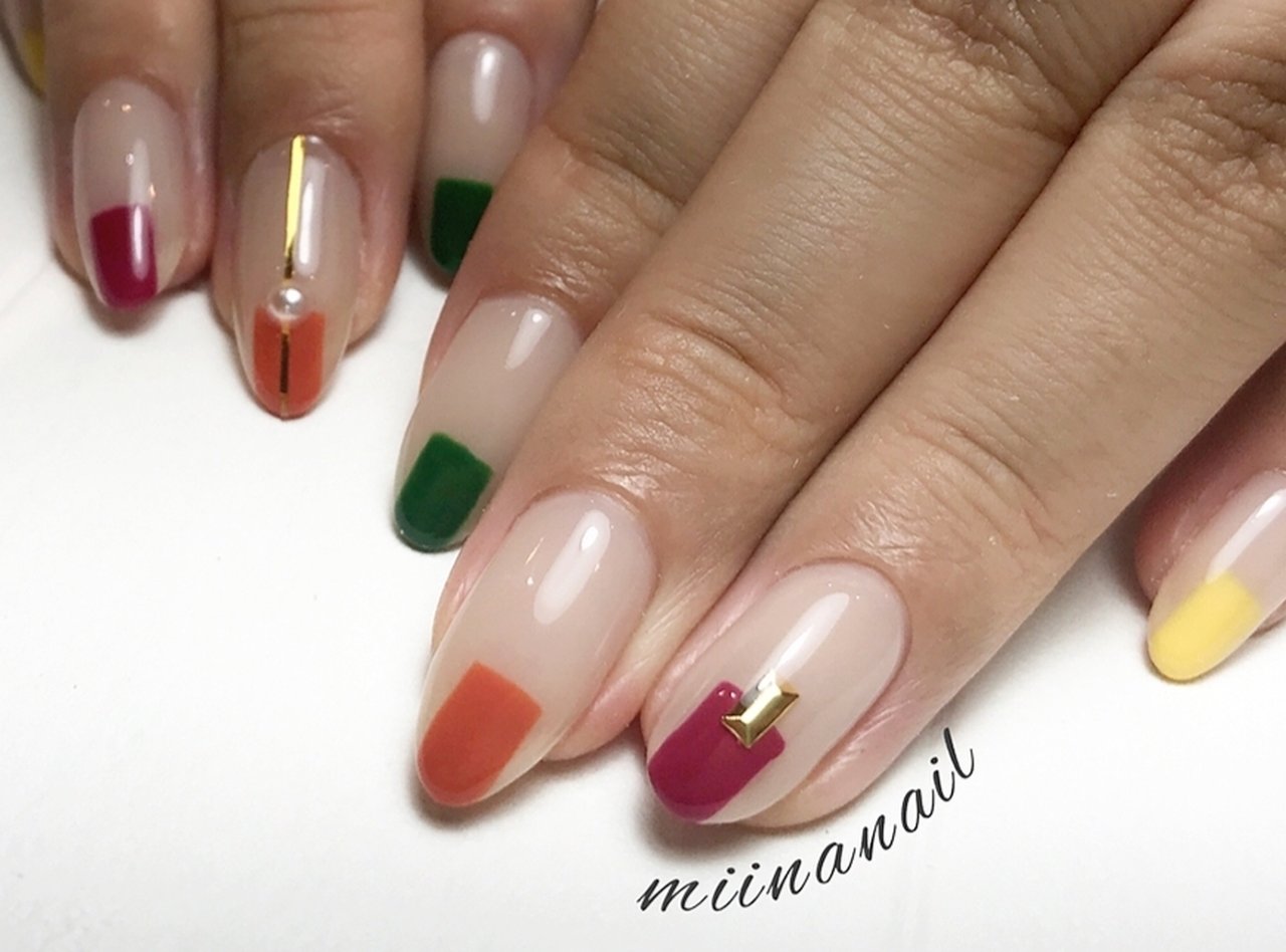 オールシーズン 旅行 リゾート ライブ ハンド Miinanailのネイルデザイン No 745 ネイルブック