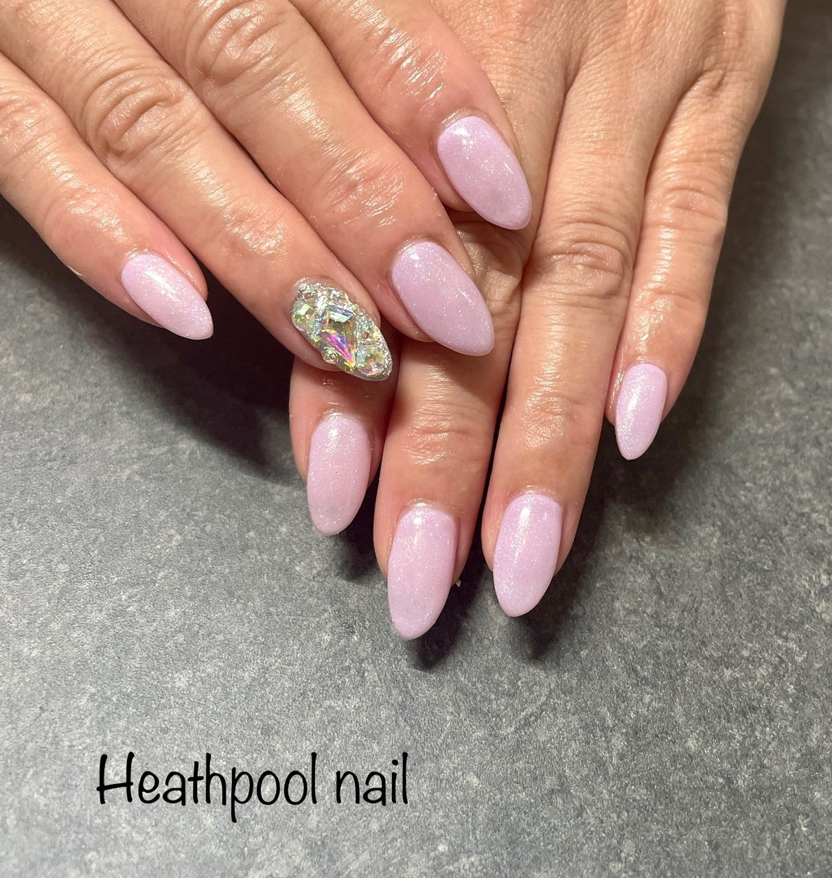 ハンド シンプル キラキラ ピンク シルバー Heathpoolnailのネイルデザイン No ネイルブック