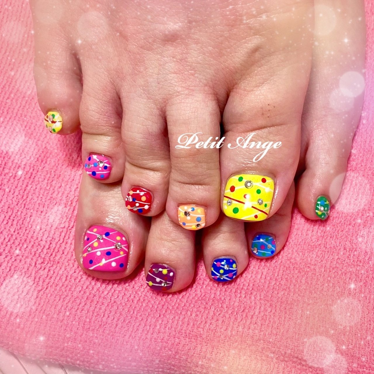 夏 浴衣 フット ヨーヨー ミディアム Petit Angeのネイルデザイン No ネイルブック