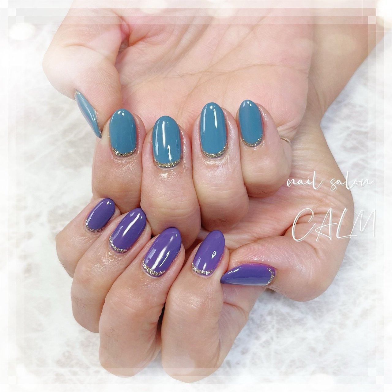 オールシーズン 海 リゾート ハンド ワンカラー Nail Salon Calmのネイルデザイン No ネイルブック