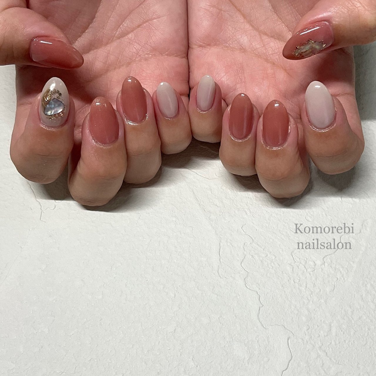 秋 オールシーズン オフィス 女子会 ハンド Komorebi Nailsalonのネイルデザイン No ネイルブック