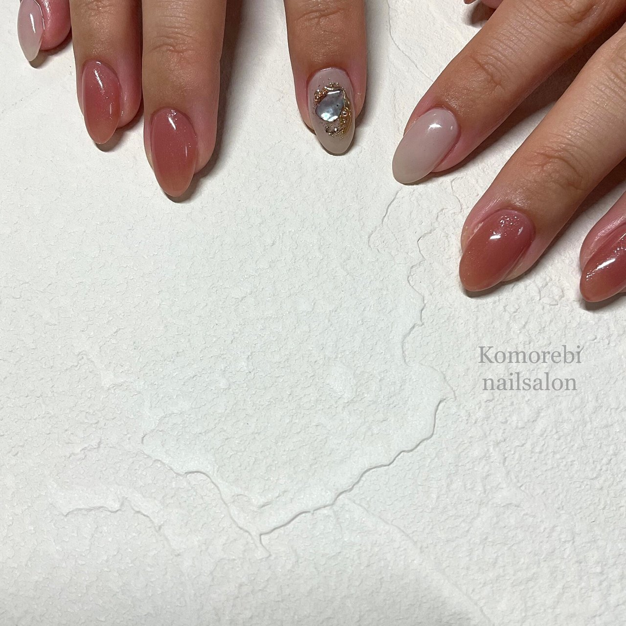 秋 オールシーズン オフィス 女子会 ハンド Komorebi Nailsalonのネイルデザイン No ネイルブック