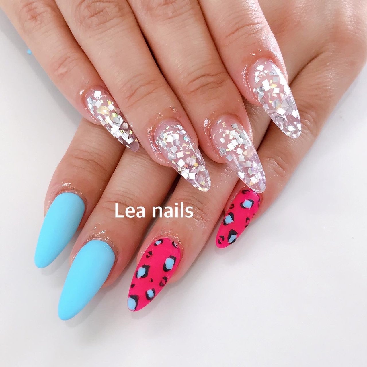 夏 ハンド マット レオパード ピンク Lea Nailsのネイルデザイン No ネイルブック