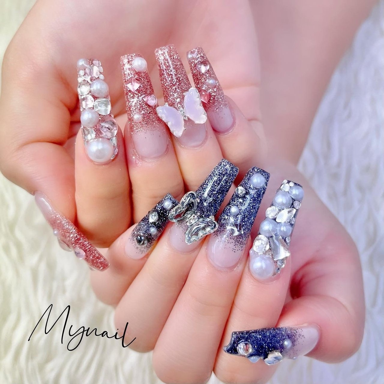 ピンク ブラック My Nailのネイルデザイン No ネイルブック