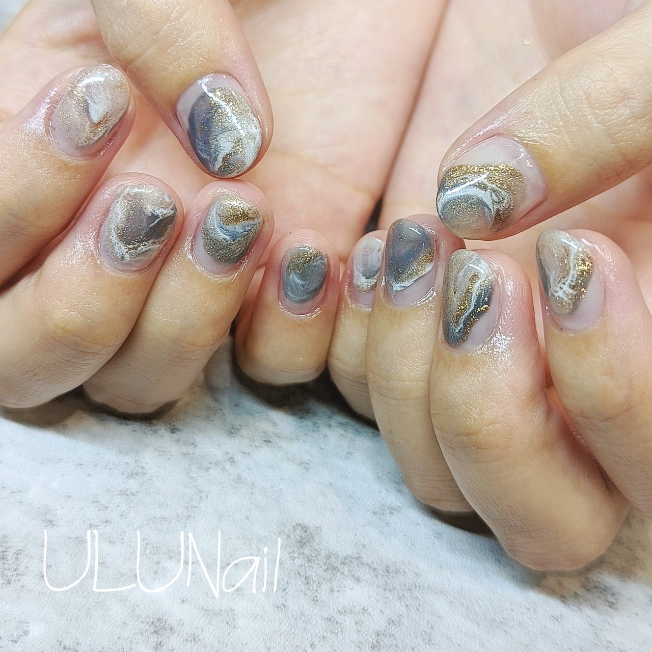 秋 オールシーズン オフィス 女子会 ハンド Ulunail Kanaのネイルデザイン No ネイルブック