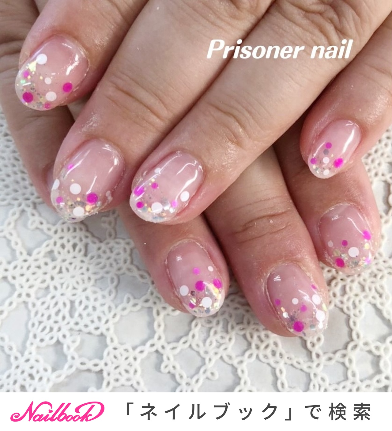 良質 No 37ジェルネイルチップ 指先ビジュー クリアリボン グラデ ピンク Www Takemetotheriver Ca