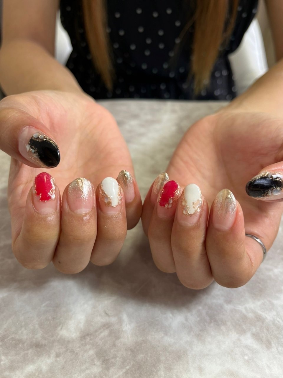 夏 秋 ハンド Navyのネイルデザイン No ネイルブック