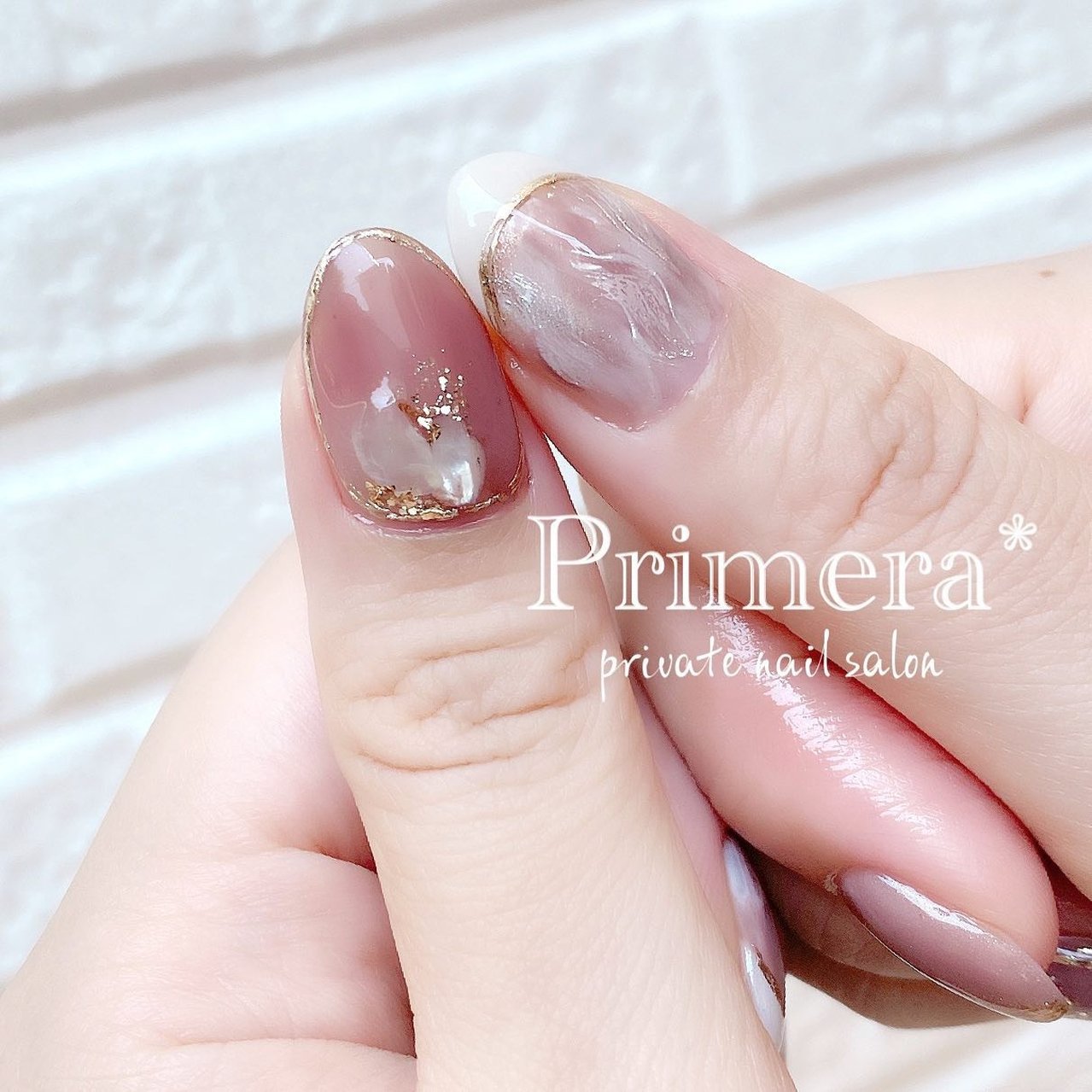 夏 秋 オールシーズン オフィス 大理石 Nail Primeraのネイルデザイン No ネイルブック