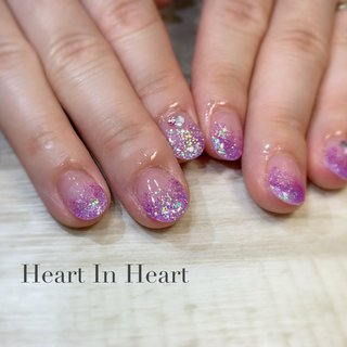 紫ラメのネイルデザイン ネイルブック