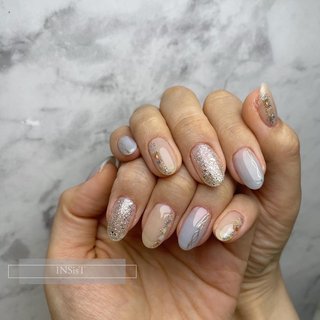 アイスブルーネイルのネイルデザイン ネイルブック